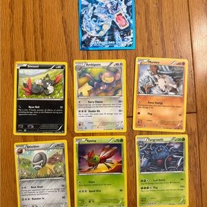 Pokemon Trading Card Collection shieldon yanma tangrowth mankey Ambipom sneasel